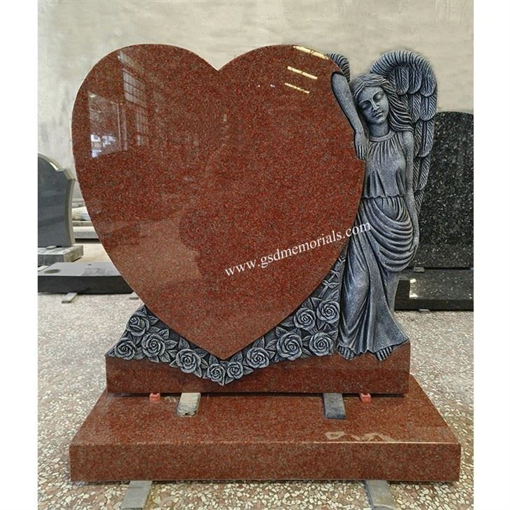 Angel And Heart Headstone
